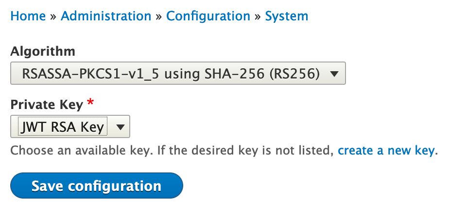 Configuring the JWT RSA Key for Use