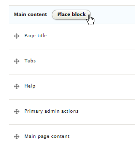 Frontpage view collection list place block